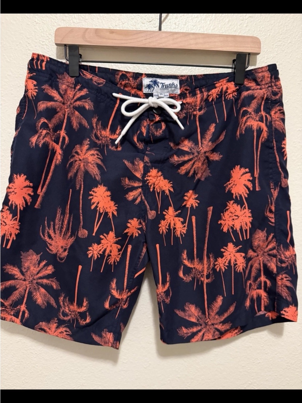 Trunks Surf & Swim Palm Tree Board Shorts Mens 34 Tropical